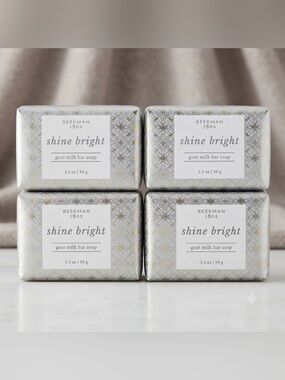 Beekman1802 SHINE BRIGHT 3.5 oz. Goat Milk Soap (LOT OF 4) / BRAND NEW